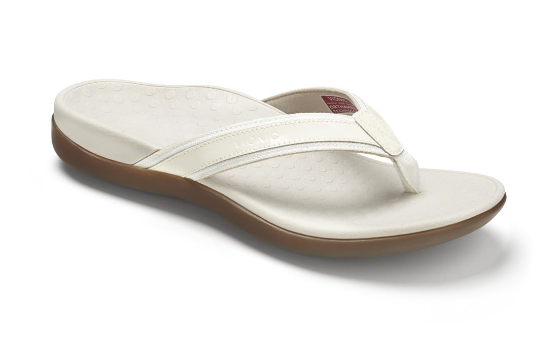 Vionic Tide II - Leather Orthotic Sandals - Orthaheel - White