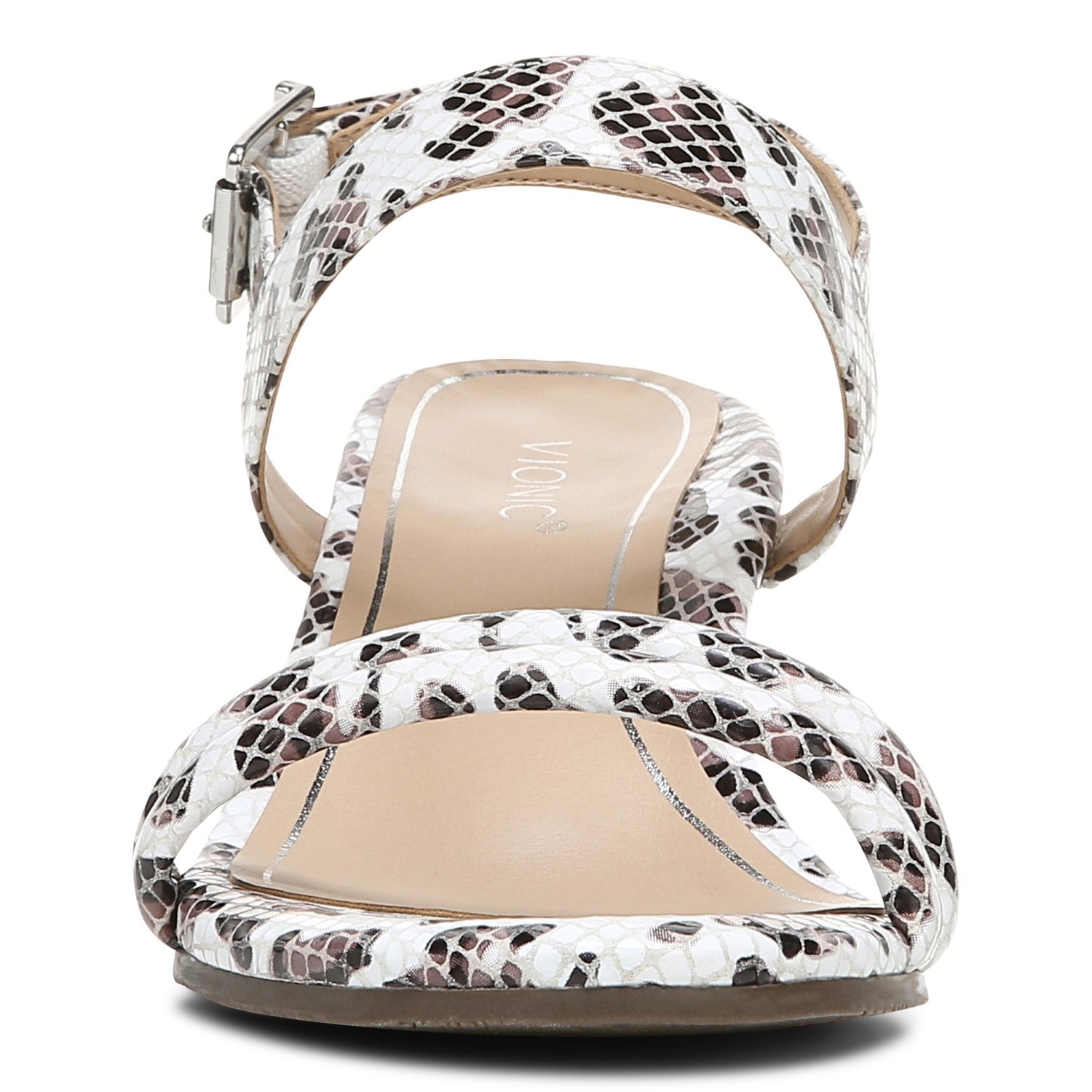 Vionic Paula Women's Backstrap Heeled Sandal - White - 6 front view