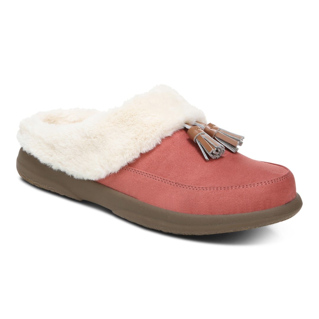 Vionic Perrin Womens Mule/Clog Casual - Dusty Cedar Micro - Angle main
