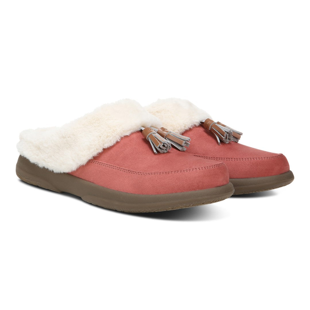 Vionic Perrin Womens Mule/Clog Casual - Dusty Cedar Micro - Pair