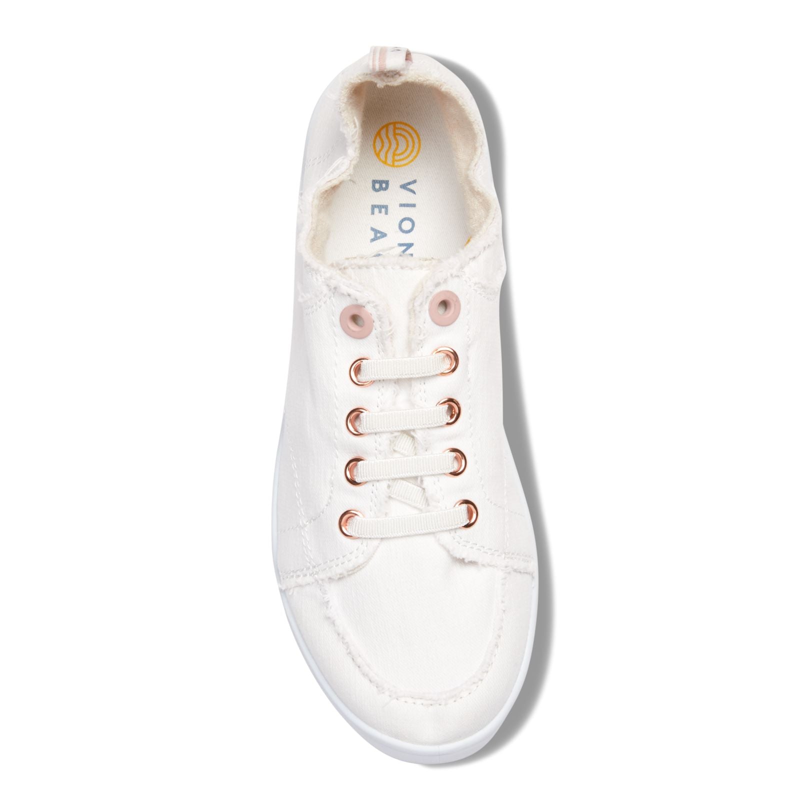 Vionic Pismo Women's Casual Supportive Sneaker - Cream - 3 top view