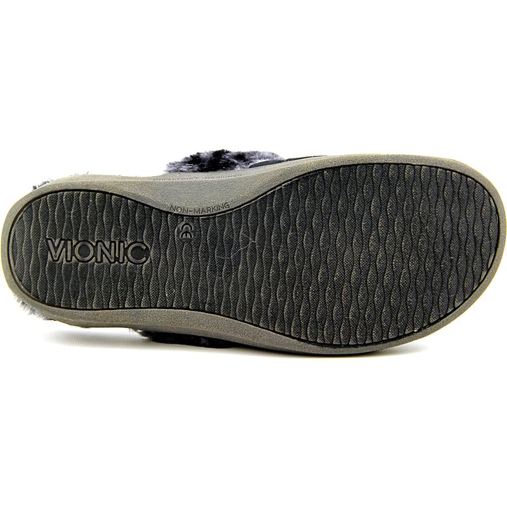 Vionic Pleasant Women's Orthotic Support Slippers - Black bottom