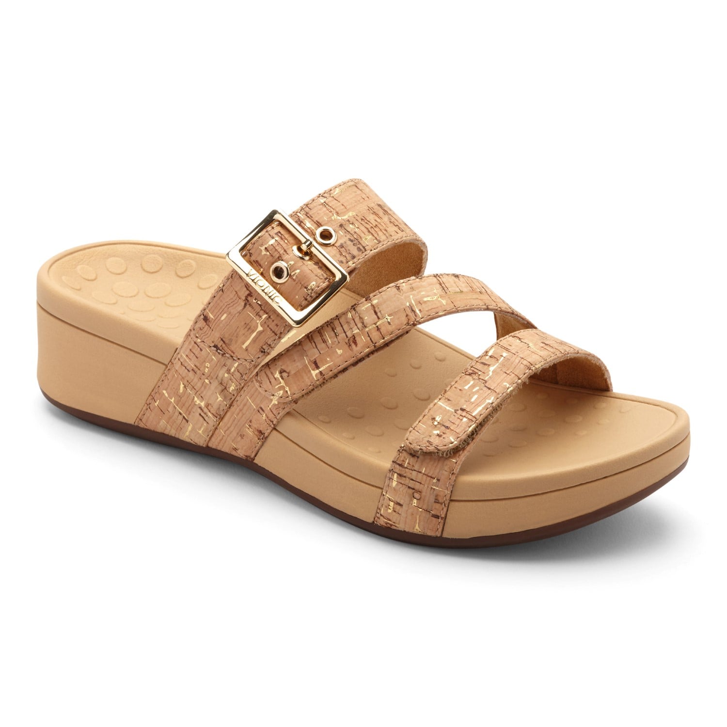 Vionic Pacific Rio - Women's Adjustable Platform Sandal - 1 main view Gold Cork