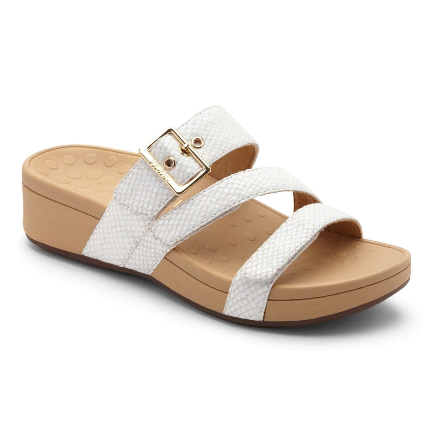 Vionic Pacific Rio - Women's Adjustable Platform Sandal - 1 main view White Snake