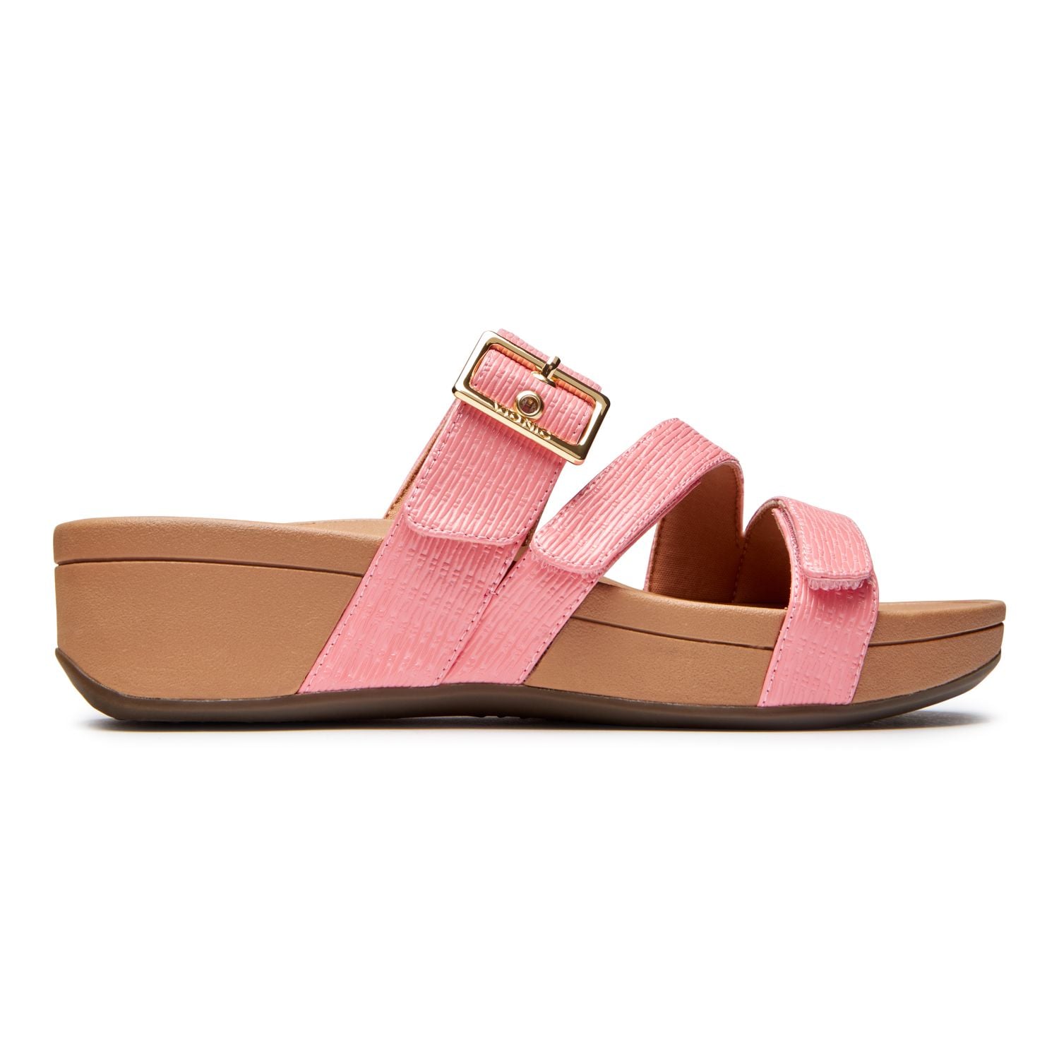 Vionic Pacific Rio - Women's Adjustable Platform Sandal - Coral Woven - 4 right view
