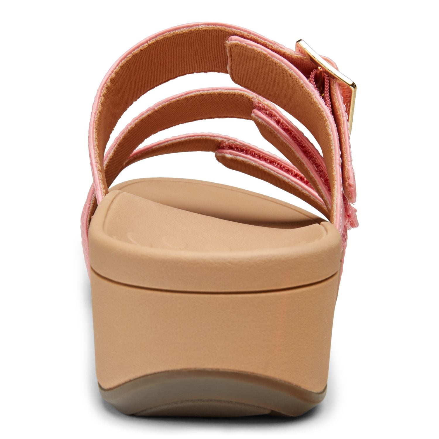 Vionic Pacific Rio - Women's Adjustable Platform Sandal - Coral Woven - 5 back view