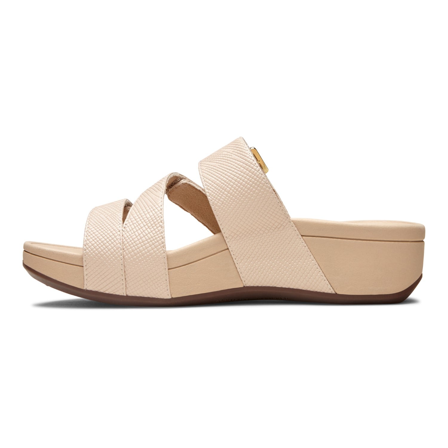 Vionic Pacific Rio - Women's Adjustable Platform Sandal - Nude Lizard - 2 left view