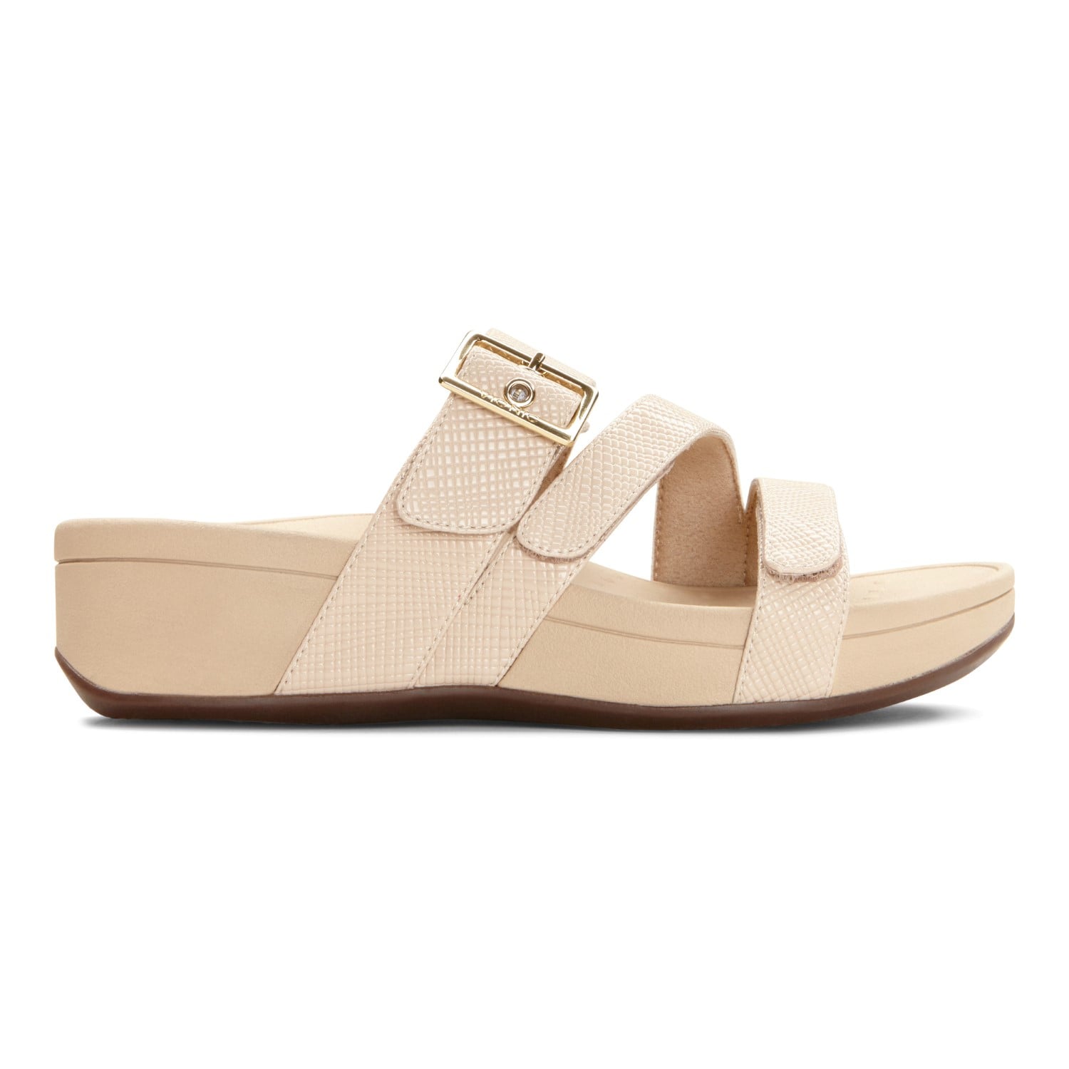 Vionic Pacific Rio - Women's Adjustable Platform Sandal - Nude Lizard - 4 right view