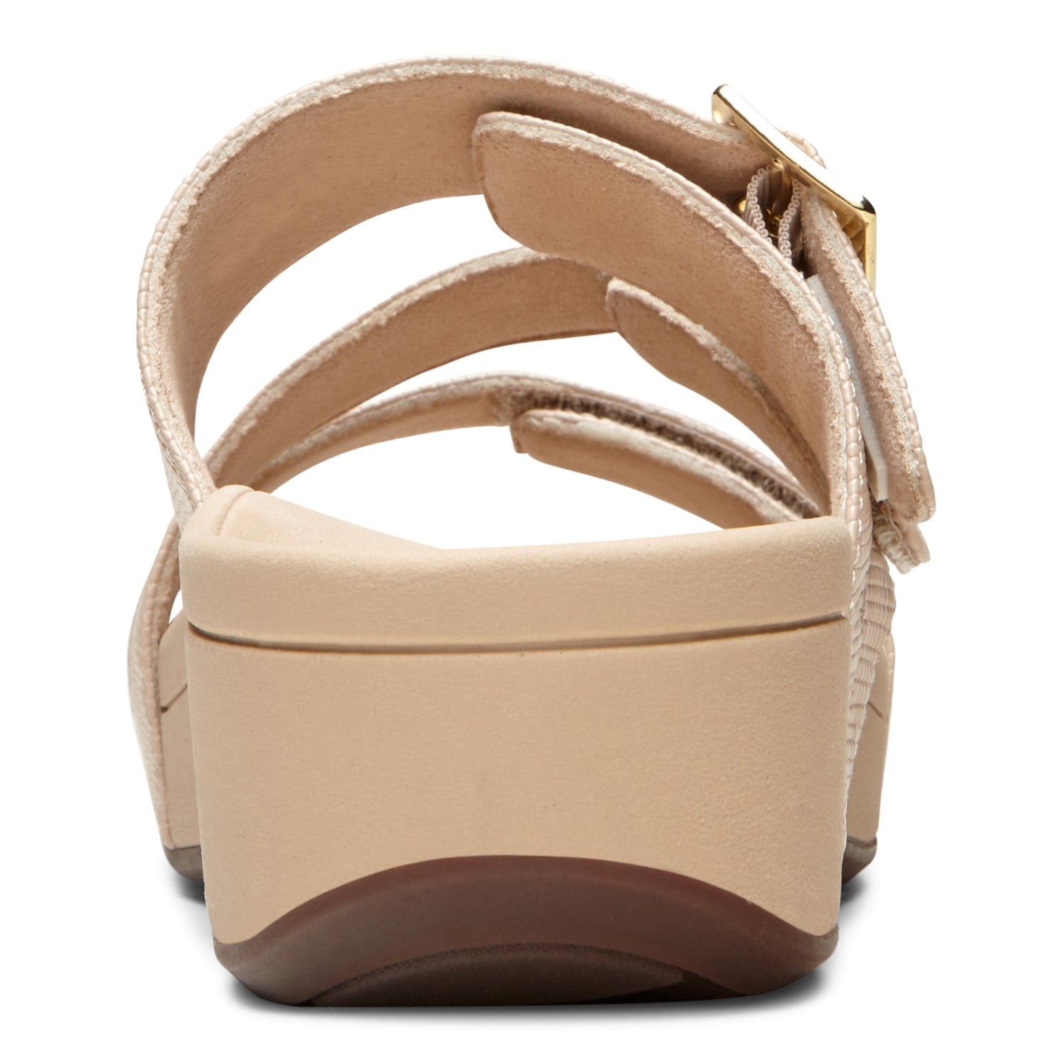 Vionic Pacific Rio - Women's Adjustable Platform Sandal - Nude Lizard - 5 back view