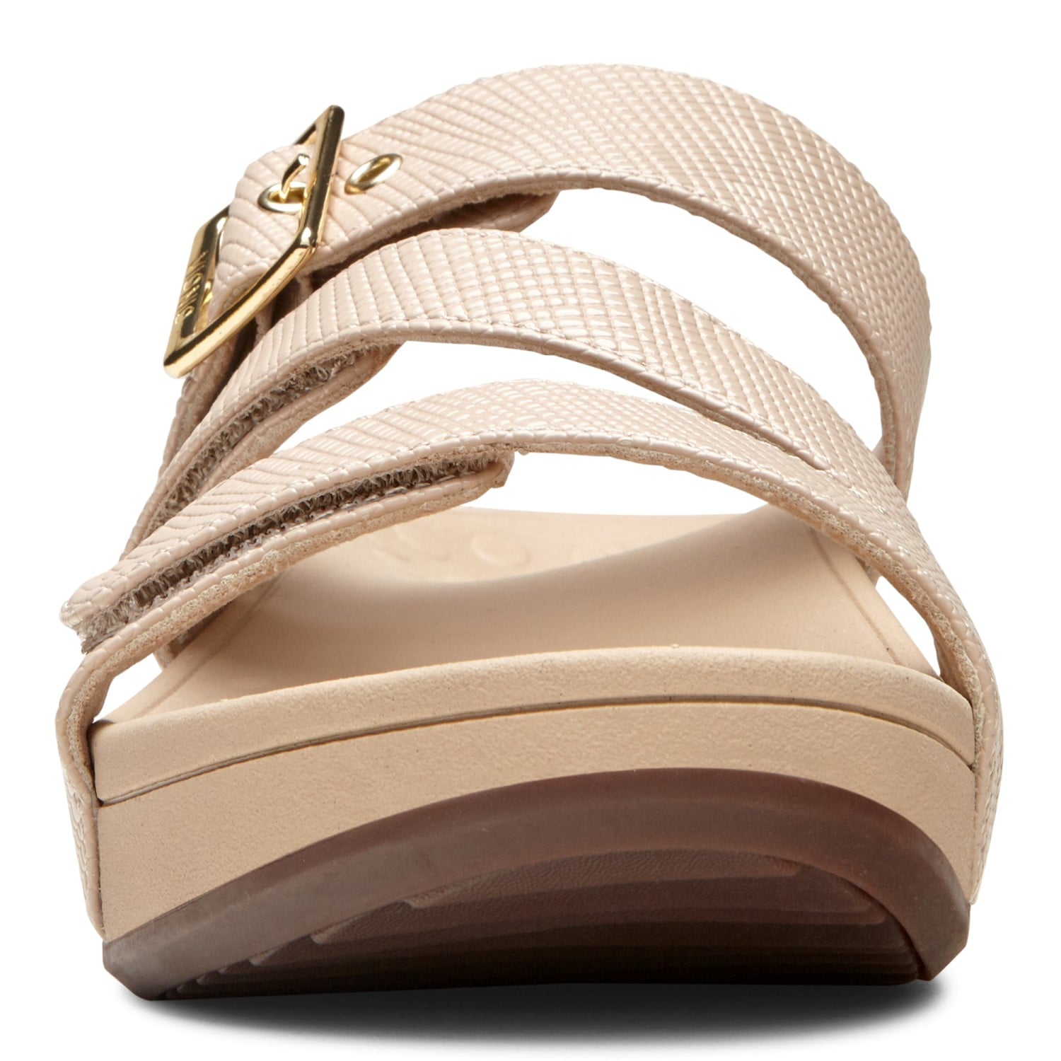 Vionic Pacific Rio - Women's Adjustable Platform Sandal - Nude Lizard - 6 front view