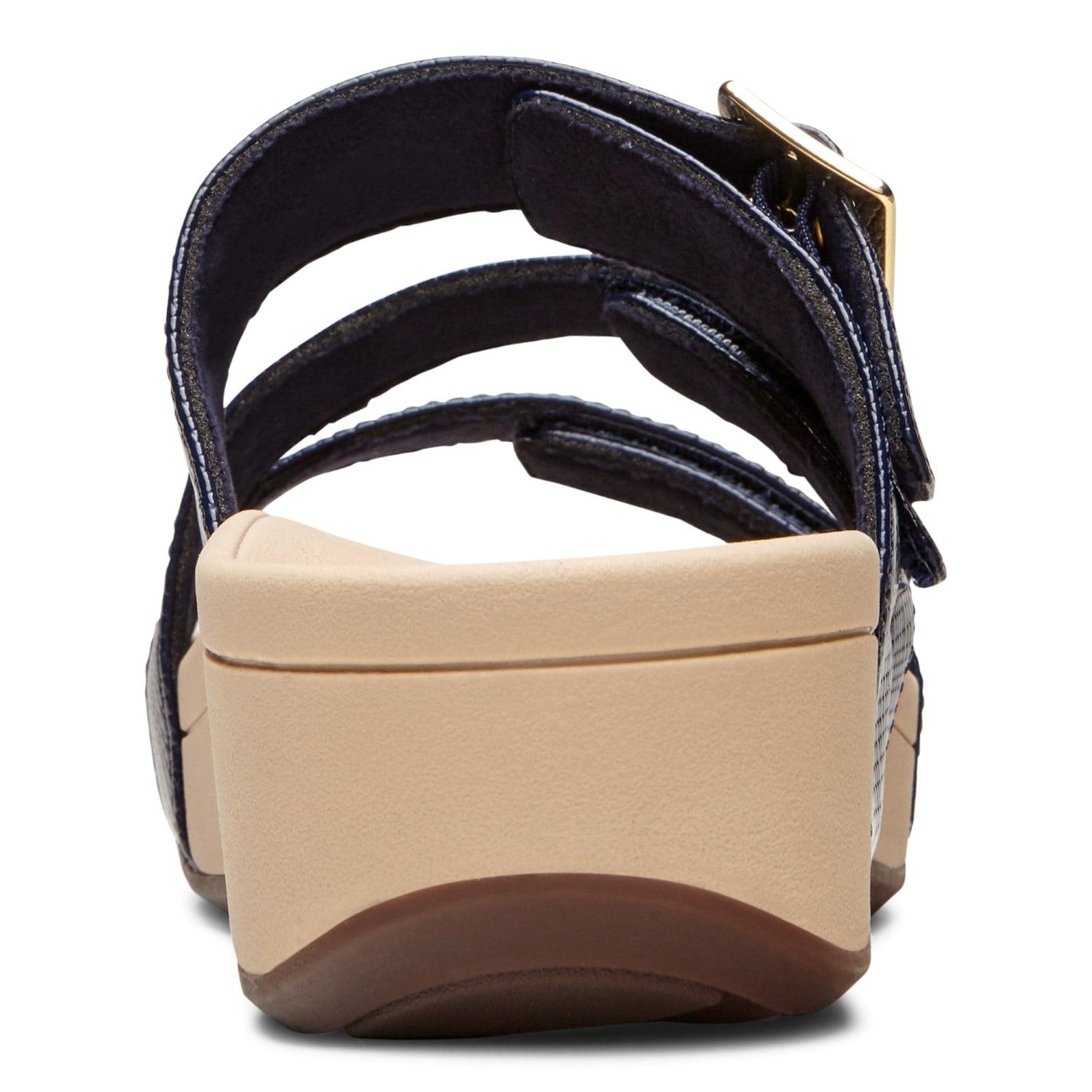 Vionic Pacific Rio - Women's Adjustable Platform Sandal - Navy Lizard - 5 back view