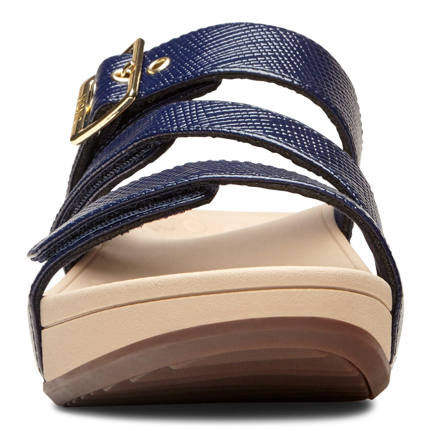 Vionic Pacific Rio - Women's Adjustable Platform Sandal - Navy Lizard - 6 front view