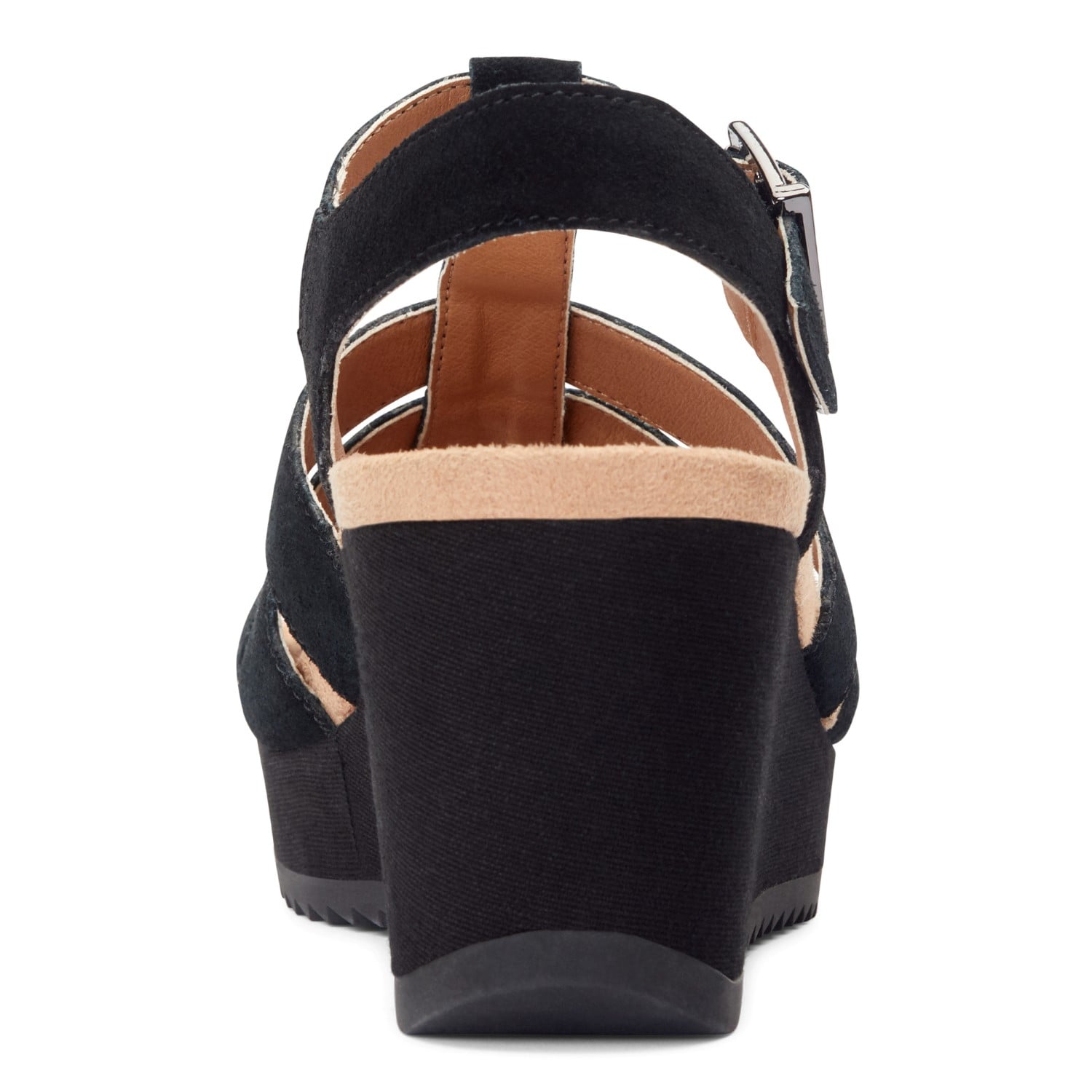 Vionic Tawny Women's Wedge Sandal - Black - 5 back view