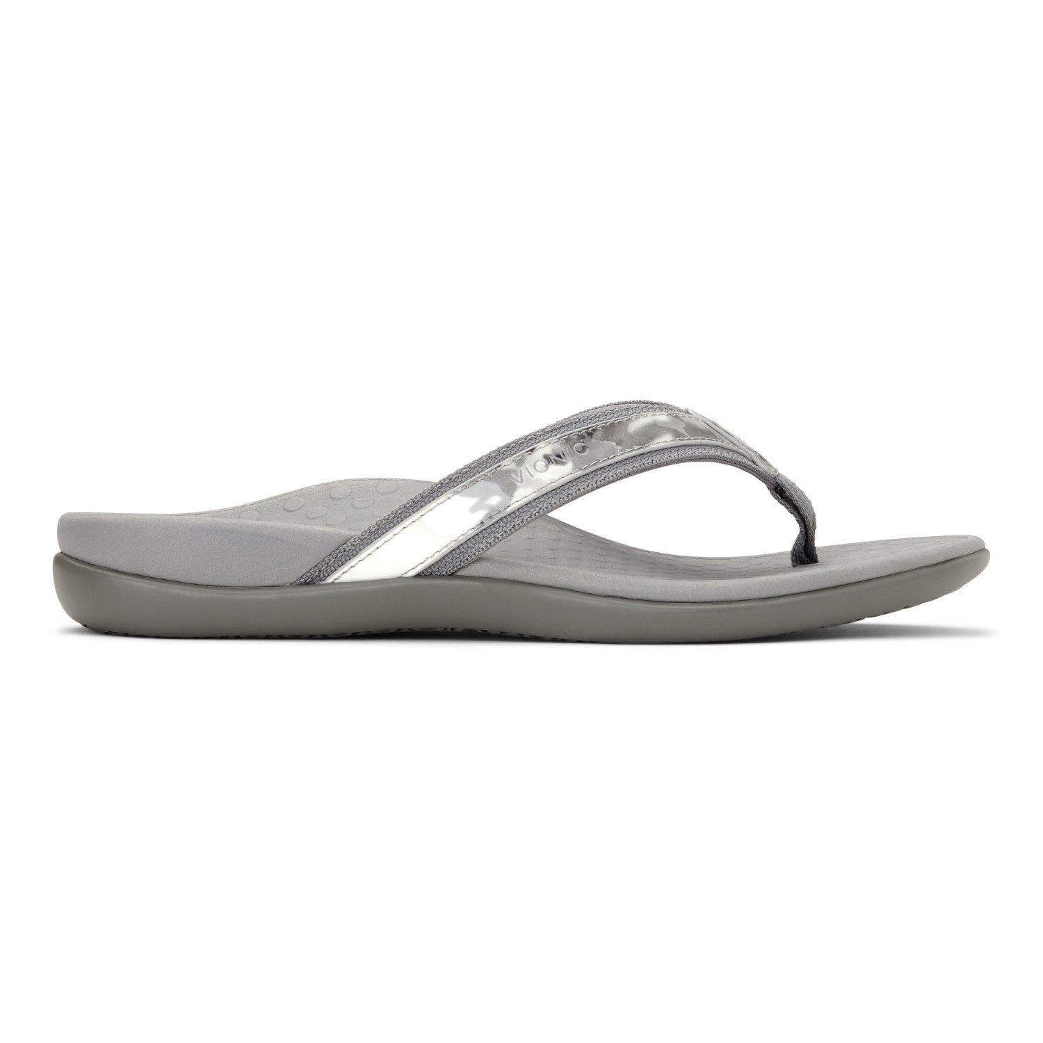 Vionic Tide II - Grey Floral - Orthaheel - 4 Grey Floral