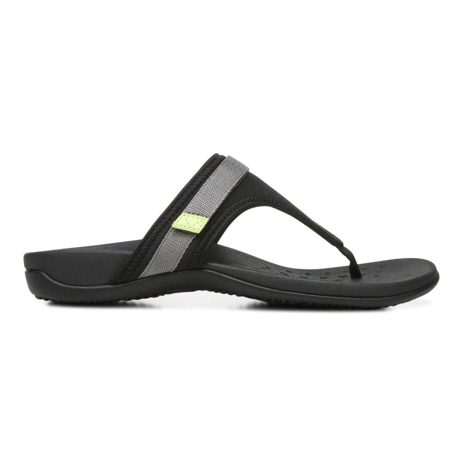 Vionic Tiffany Women's Toe Post Supportive Sandal - Black - 4 right view