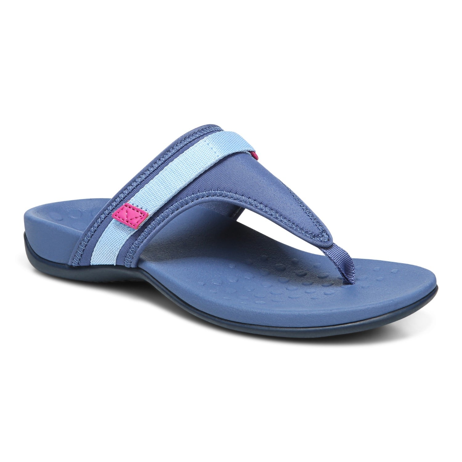 Vionic Tiffany Women's Toe Post Supportive Sandal - Indigo - 1 profile view