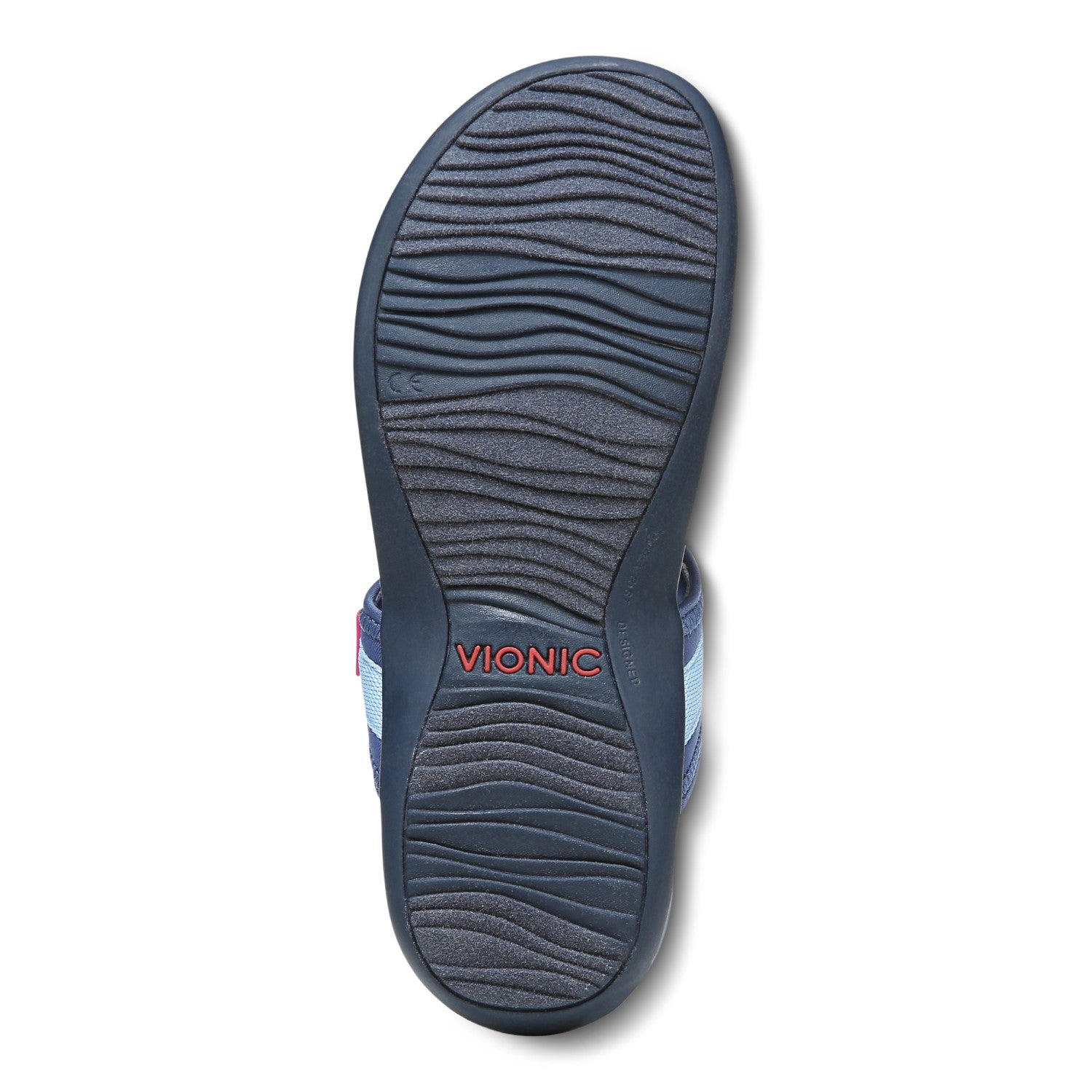 Vionic Tiffany Women's Toe Post Supportive Sandal - Indigo - 7 bottom view