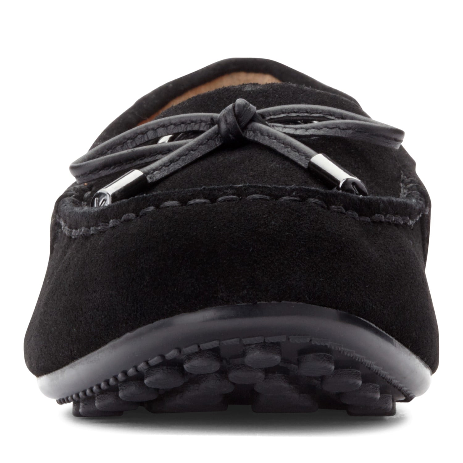 Vionic Honor Virginia - Women's Supportive Boat Shoe - Black - 6 front view
