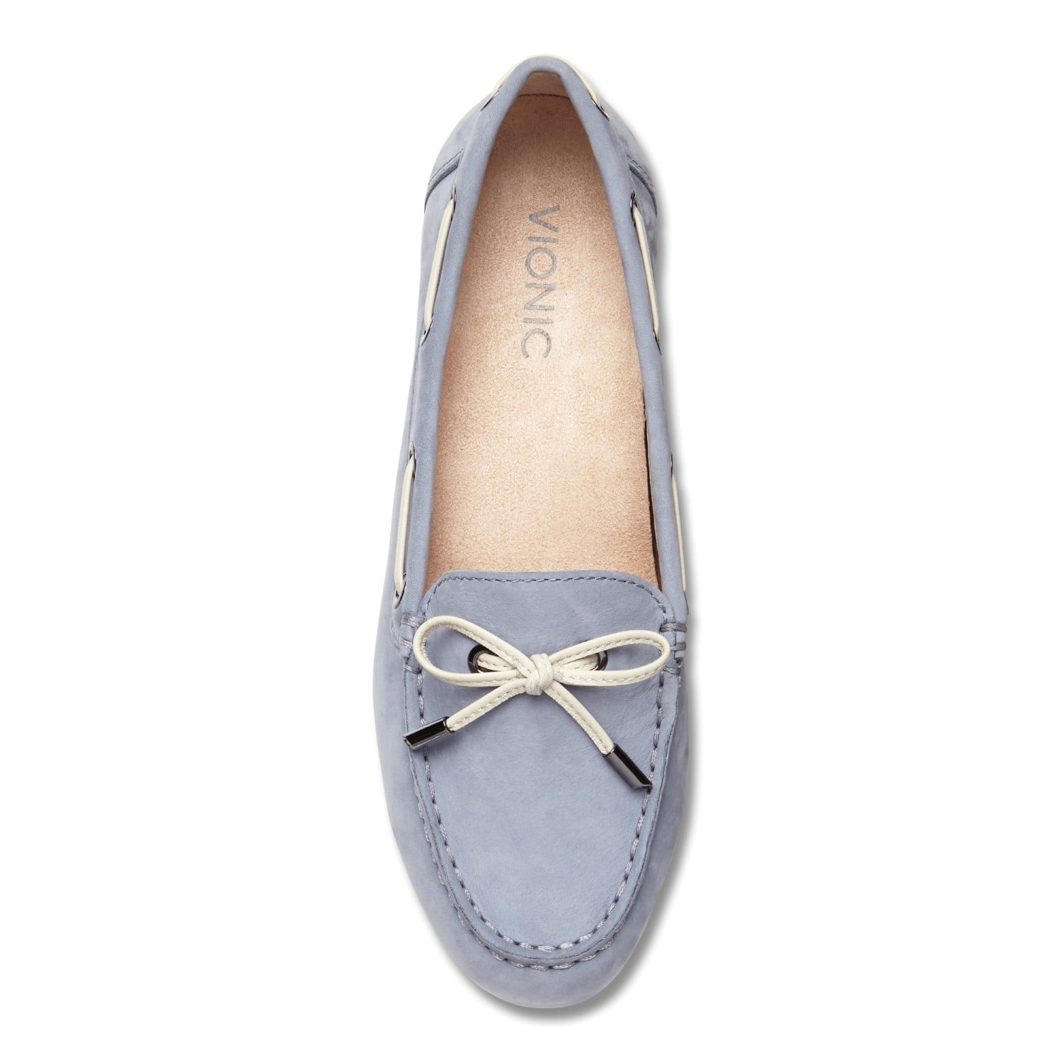 Vionic Honor Virginia - Women's Supportive Boat Shoe - Light Blue - 3 top view