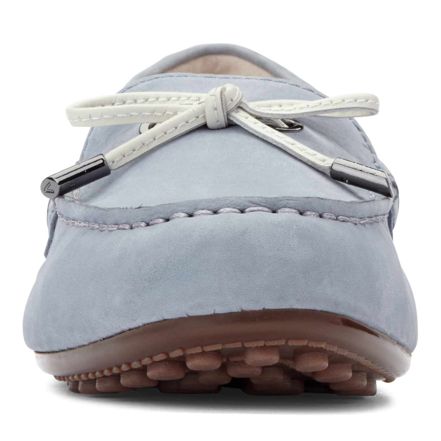 Vionic Honor Virginia - Women's Supportive Boat Shoe - Light Blue - 6 front view