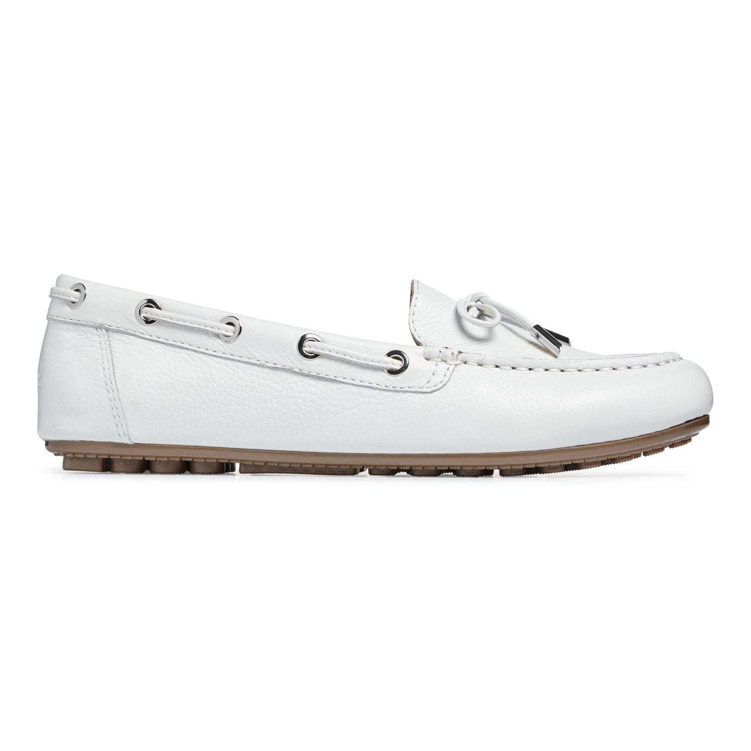 Vionic Honor Virginia - Women's Supportive Boat Shoe - White Leather - 4 right view