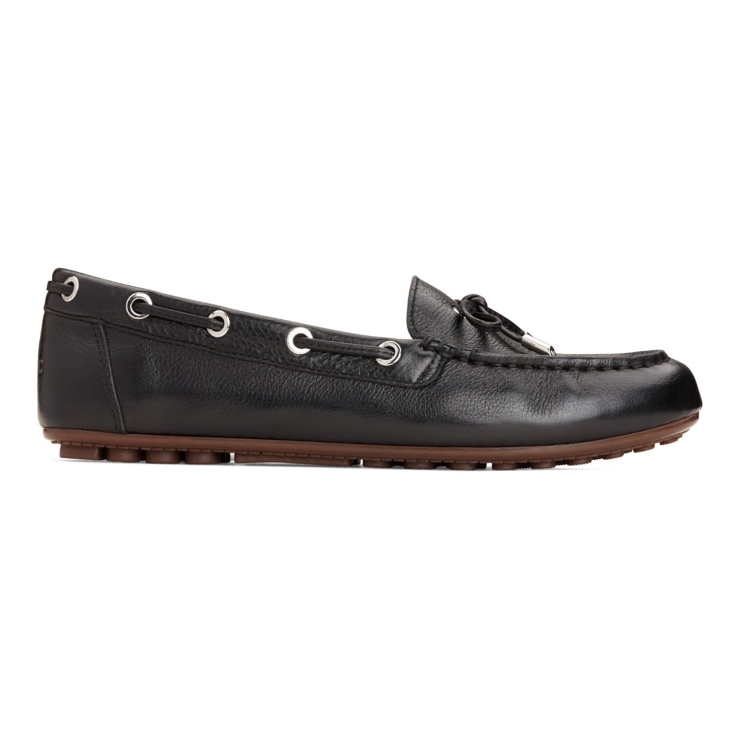 Vionic Honor Virginia - Women's Supportive Boat Shoe - Black-Leather - 4 right view