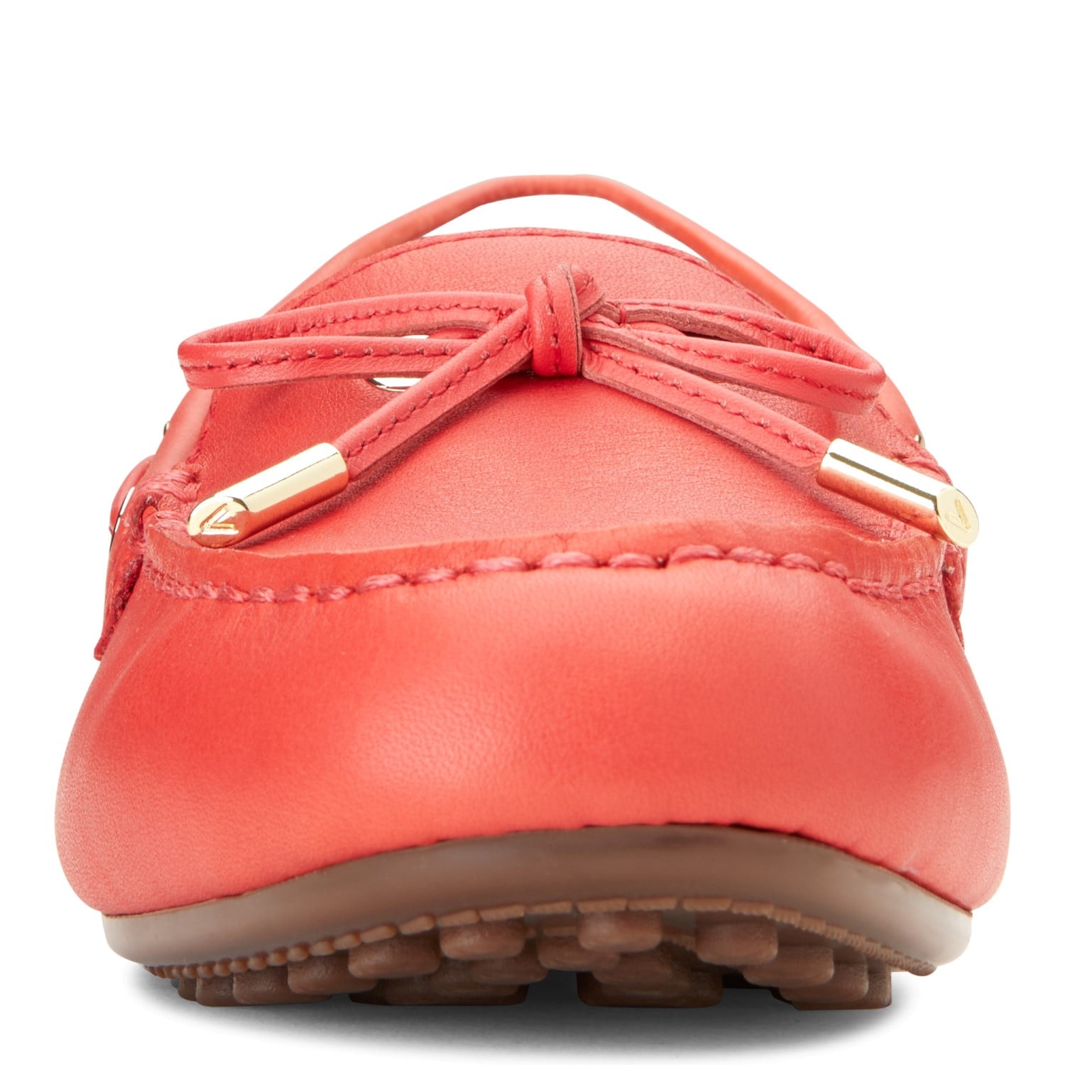 Vionic Honor Virginia - Women's Supportive Boat Shoe - Cherry Leather - 6 front view