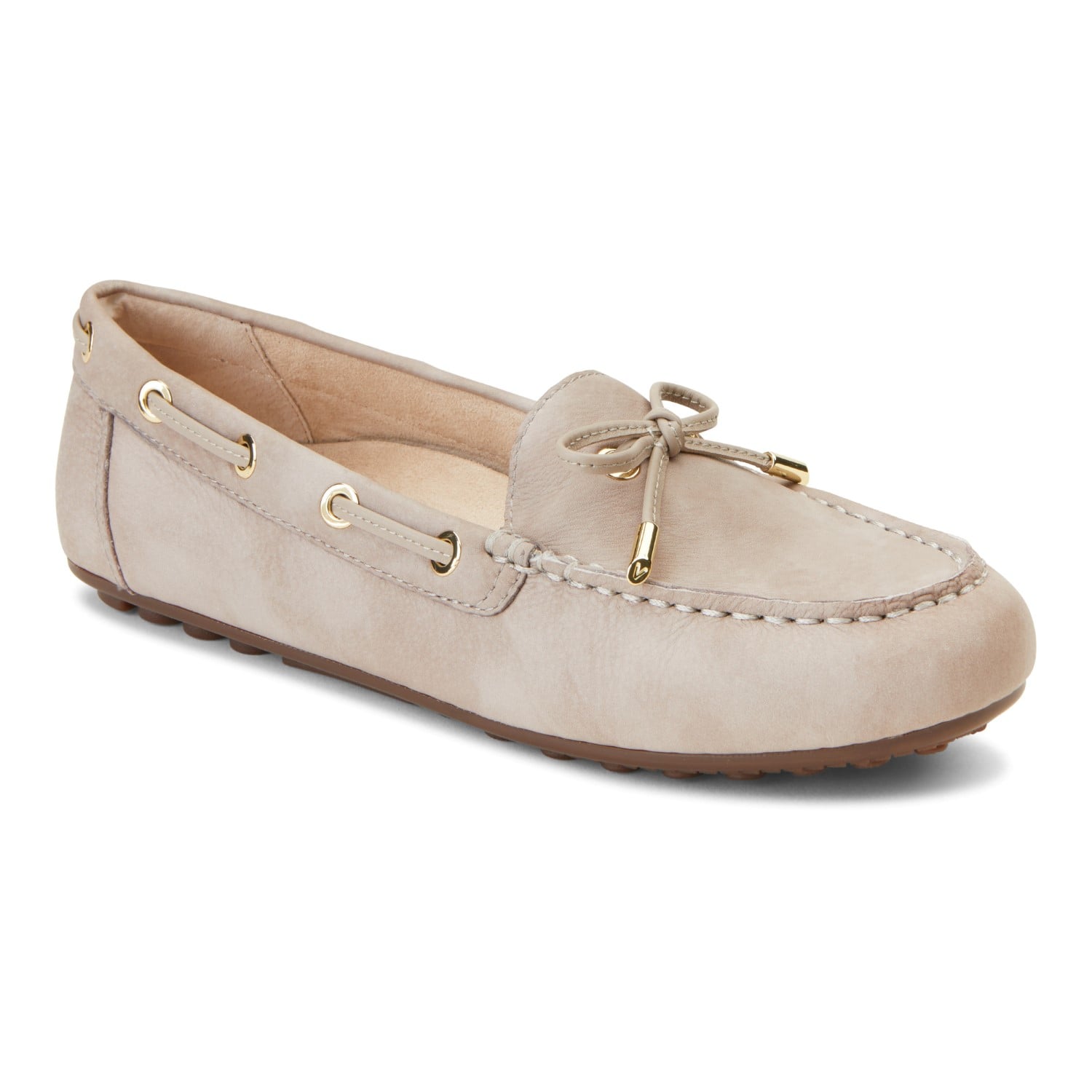 Vionic Honor Virginia - Women's Supportive Boat Shoe - Nude Leather - 1 main view
