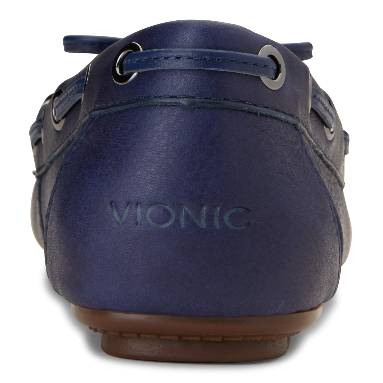 Vionic Honor Virginia - Women's Supportive Boat Shoe - Twilight Leather - 5 back view