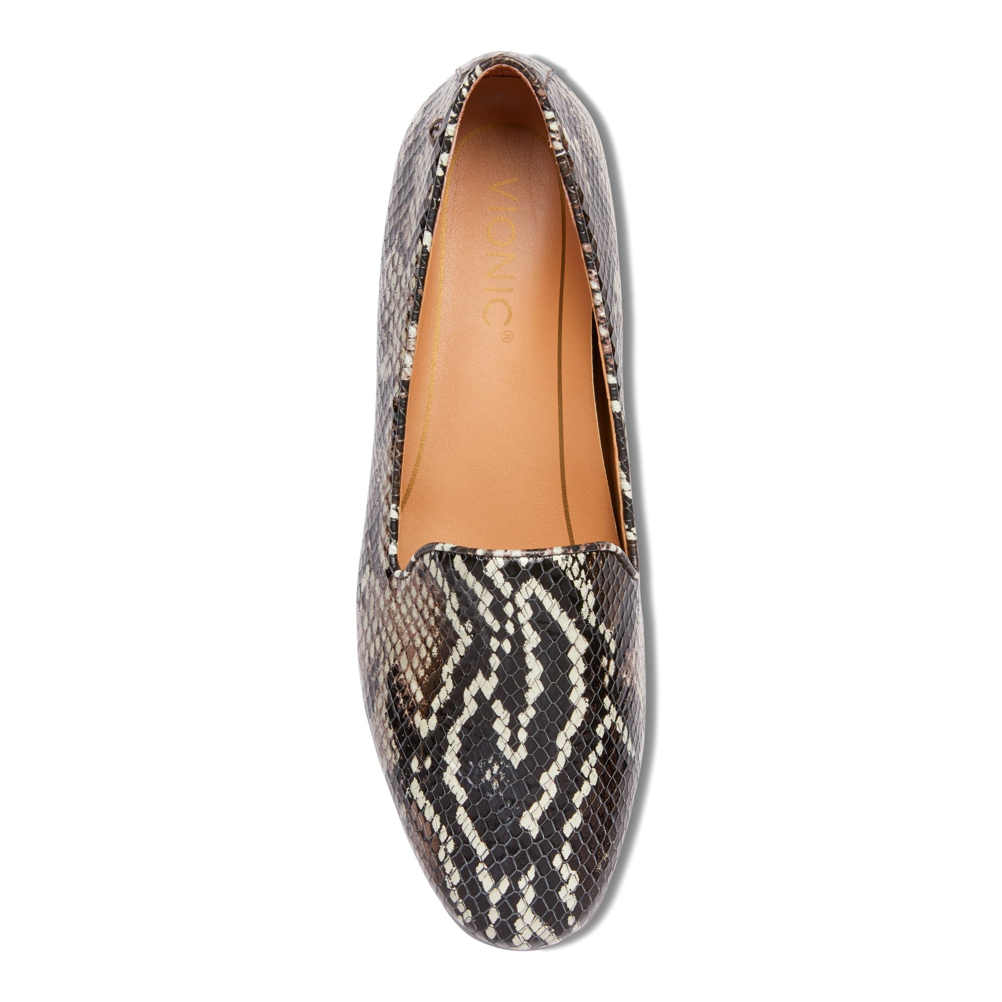 Vionic Willa Women's Slip-on Flat - Black Boa - 3 top view