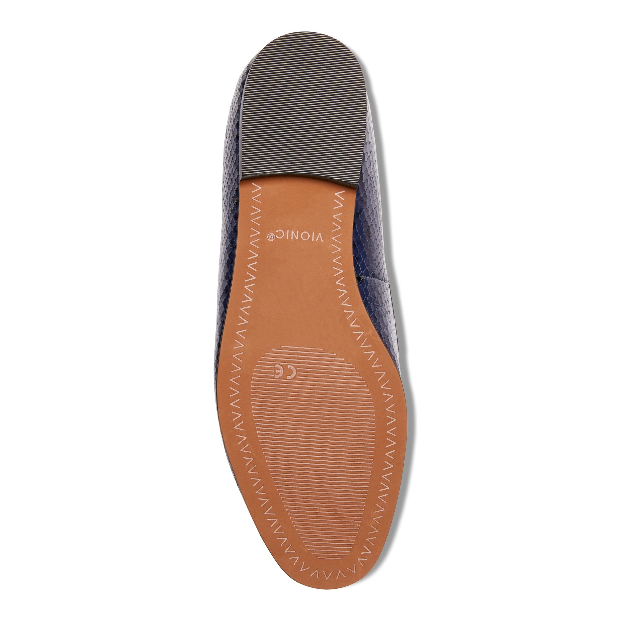Vionic Willa Women's Slip-on Flat - Navy Boa - 7 bottom view