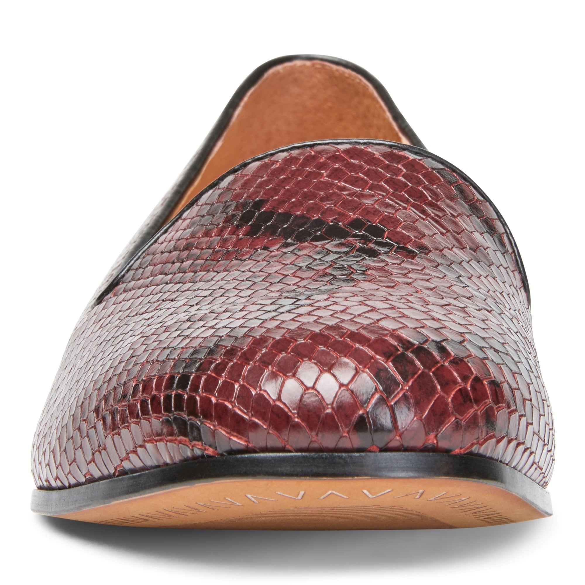 Vionic Willa Women's Slip-on Flat - Wine Boa - 6 front view