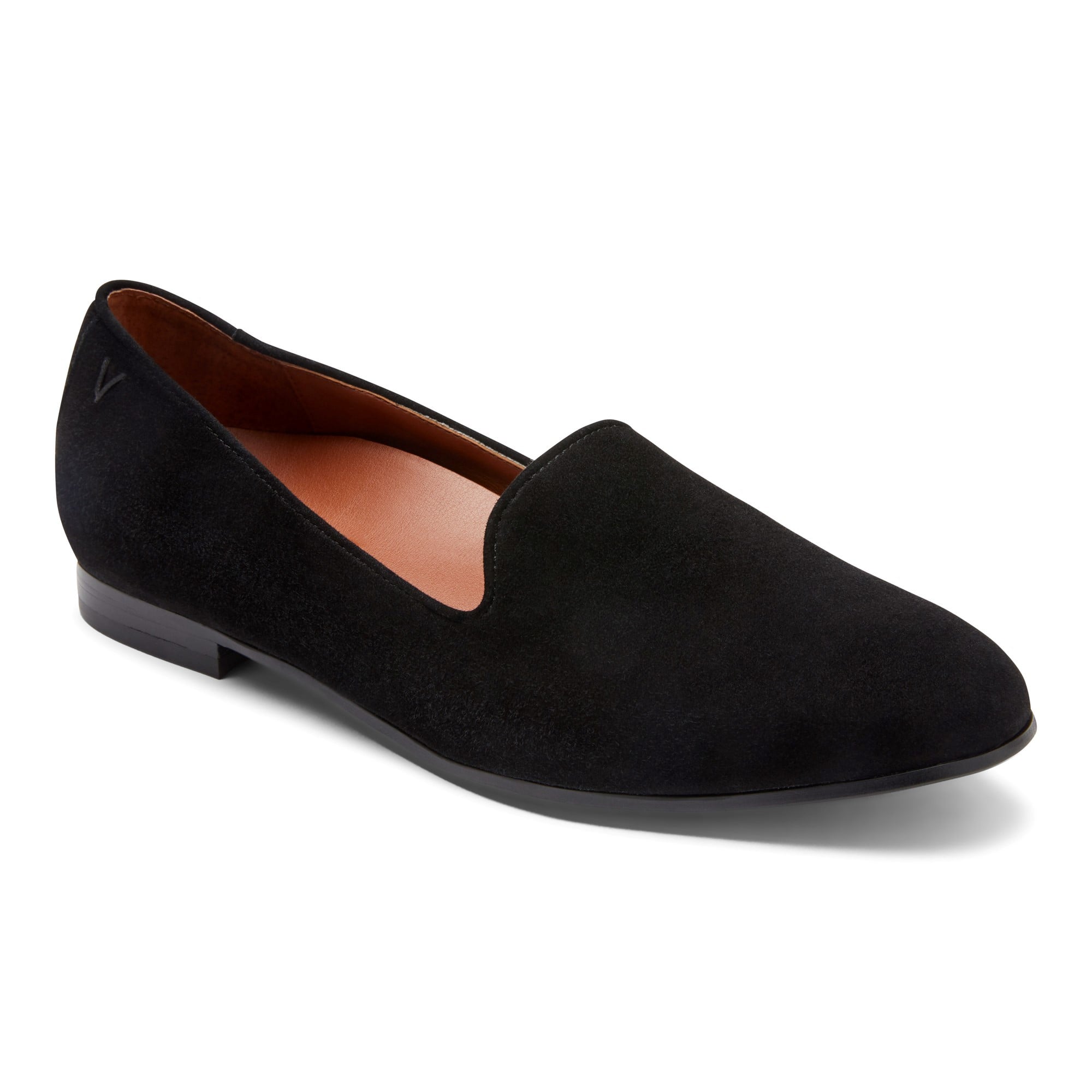 Vionic Willa Women's Slip-on Flat - Black Suede - 1 profile view