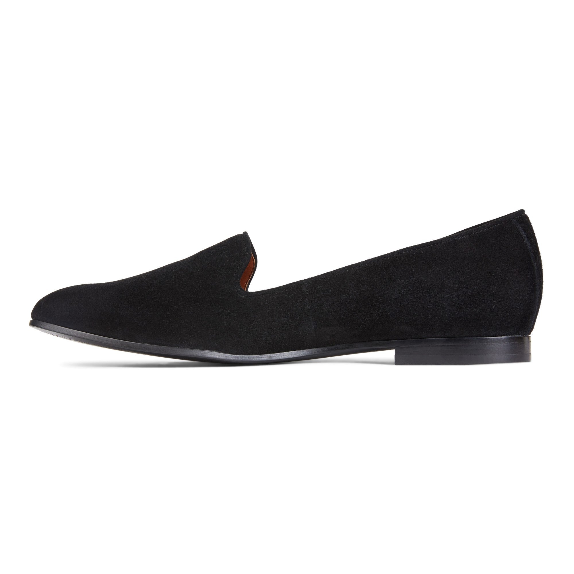 Vionic Willa Women's Slip-on Flat - Black Suede - 2 left view