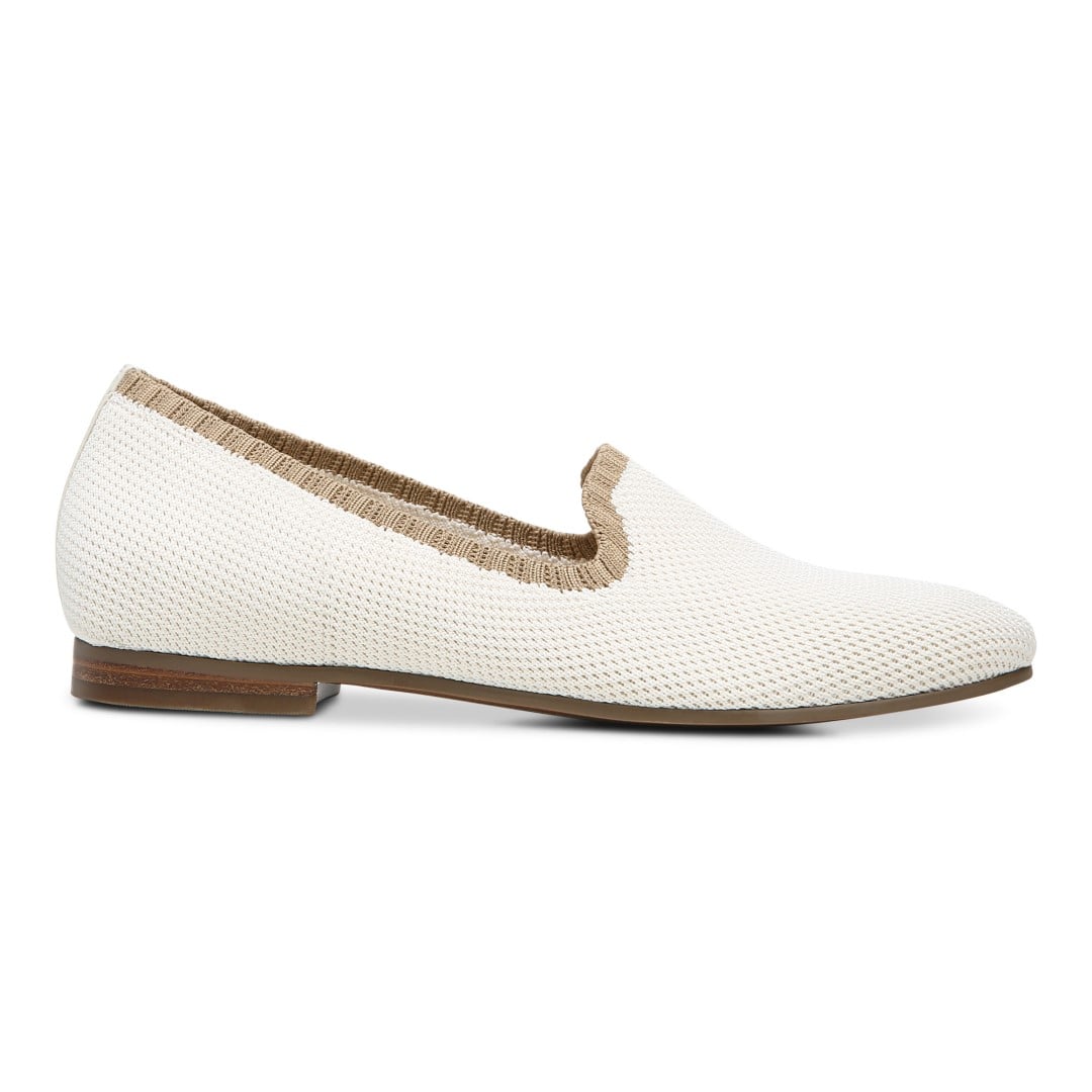 Vionic Willa Womens Sleek Leather Casual Walker - Cream Knit - Right side