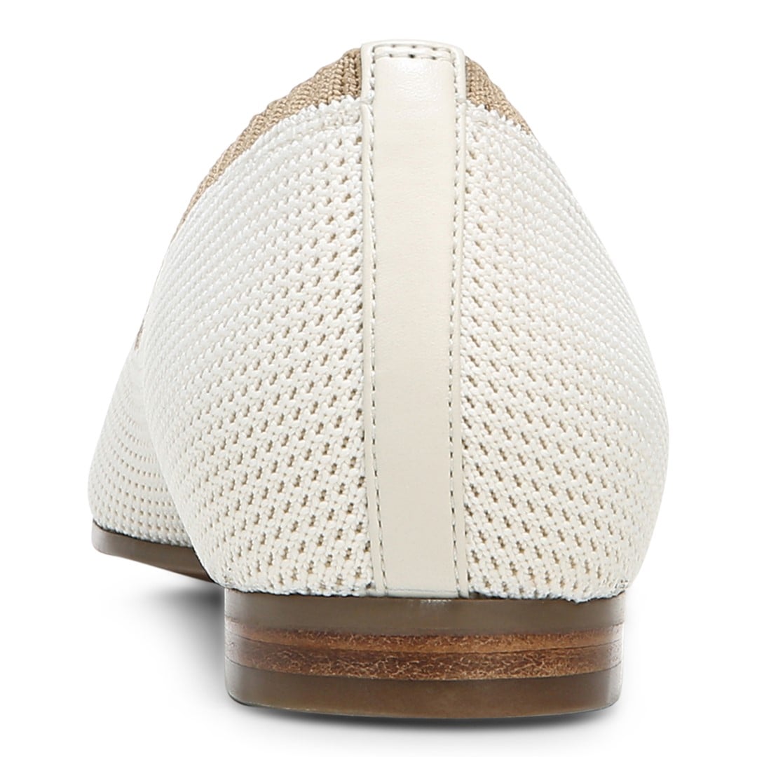 Vionic Willa Womens Sleek Leather Casual Walker - Cream Knit - Back