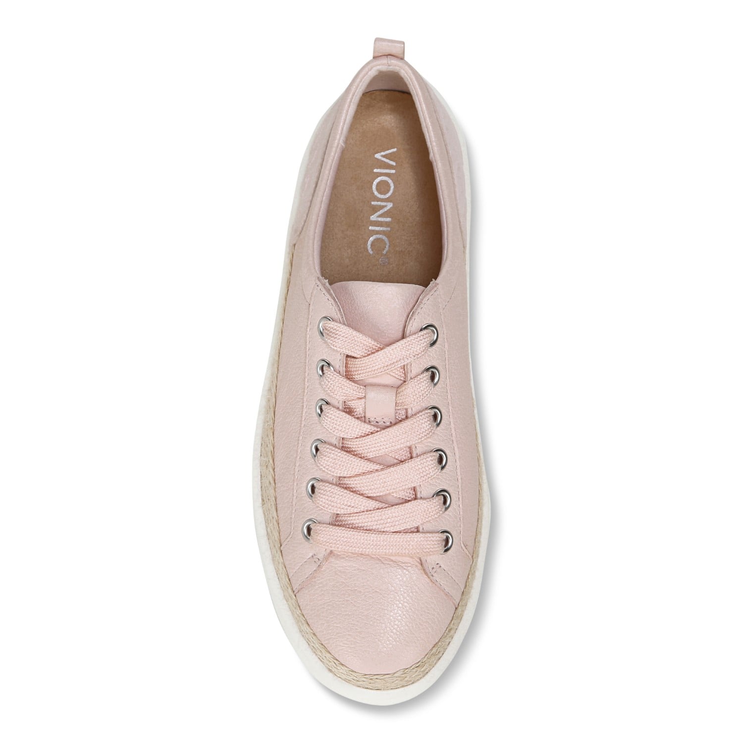 Vionic Winny Women's Casual Sneaker - Pale Blush Leopard - 3 top view