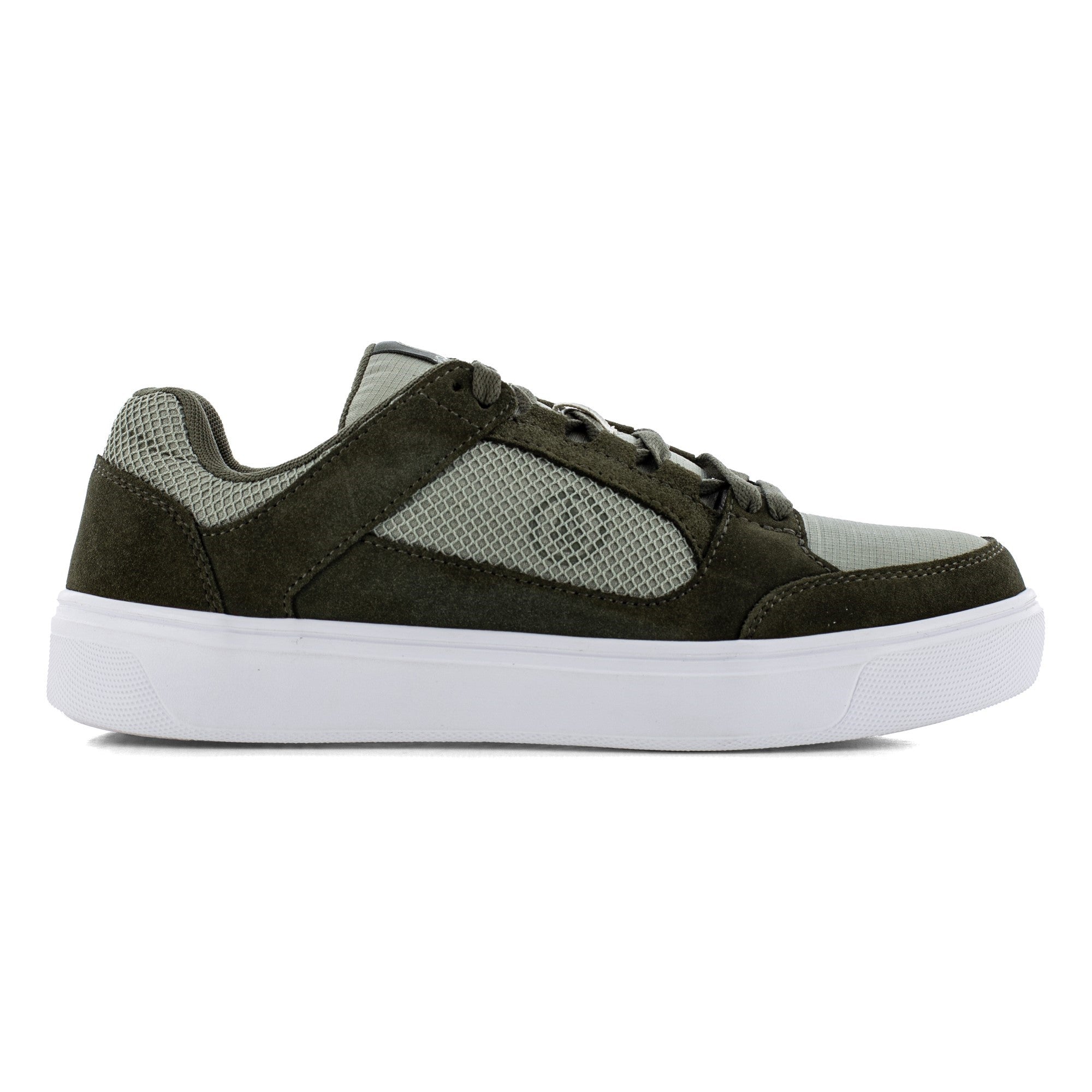 Volcom Evolve Men's Safety Toe Skate Shoe - Comp Toe - SD10 - SR - Olive/sage Suede Mesh - Right side