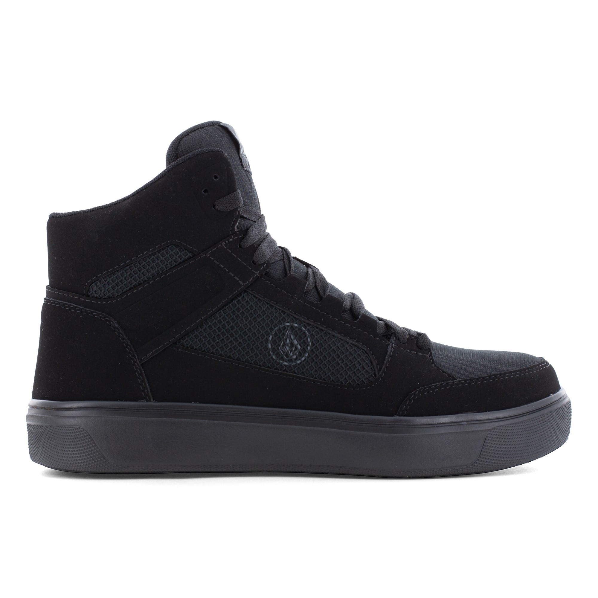 Volcom Evolve Men's Safety Toe High Top Work Shoe - Comp Toe - EH - SR - Triple Black - Right side