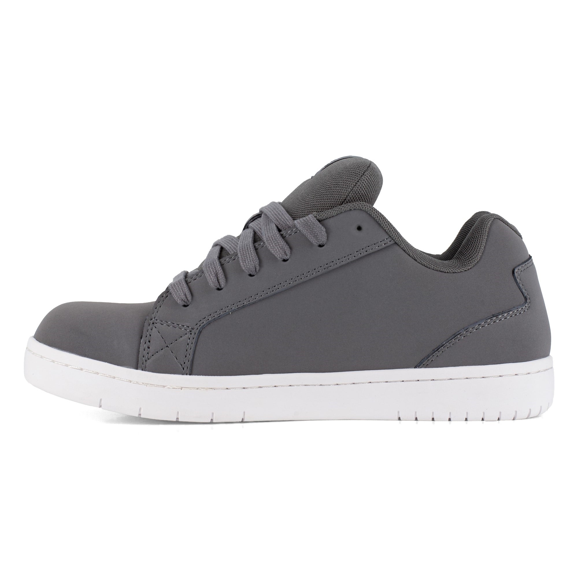 Volcom Stone Op Art Men's Comp Toe EH Slip-Reistant Work Shoe - Dark Grey / Charcoal - Left side