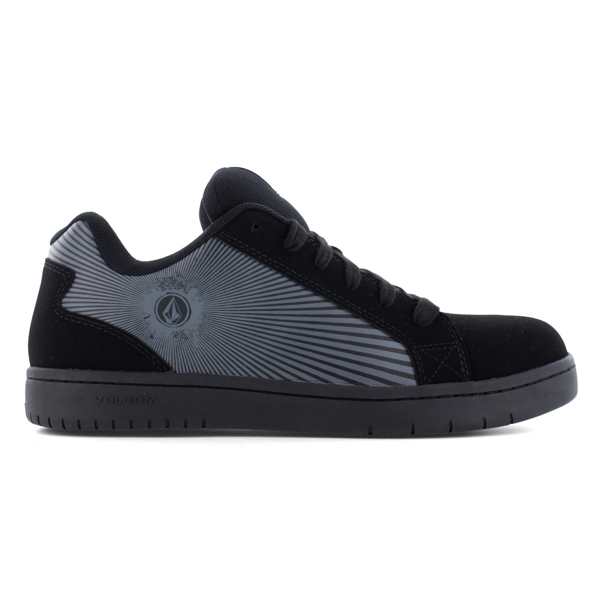Volcom Stone Op Art Men's Comp Toe EH Slip-Reistant Work Shoe - Black / Dark Grey - Right side