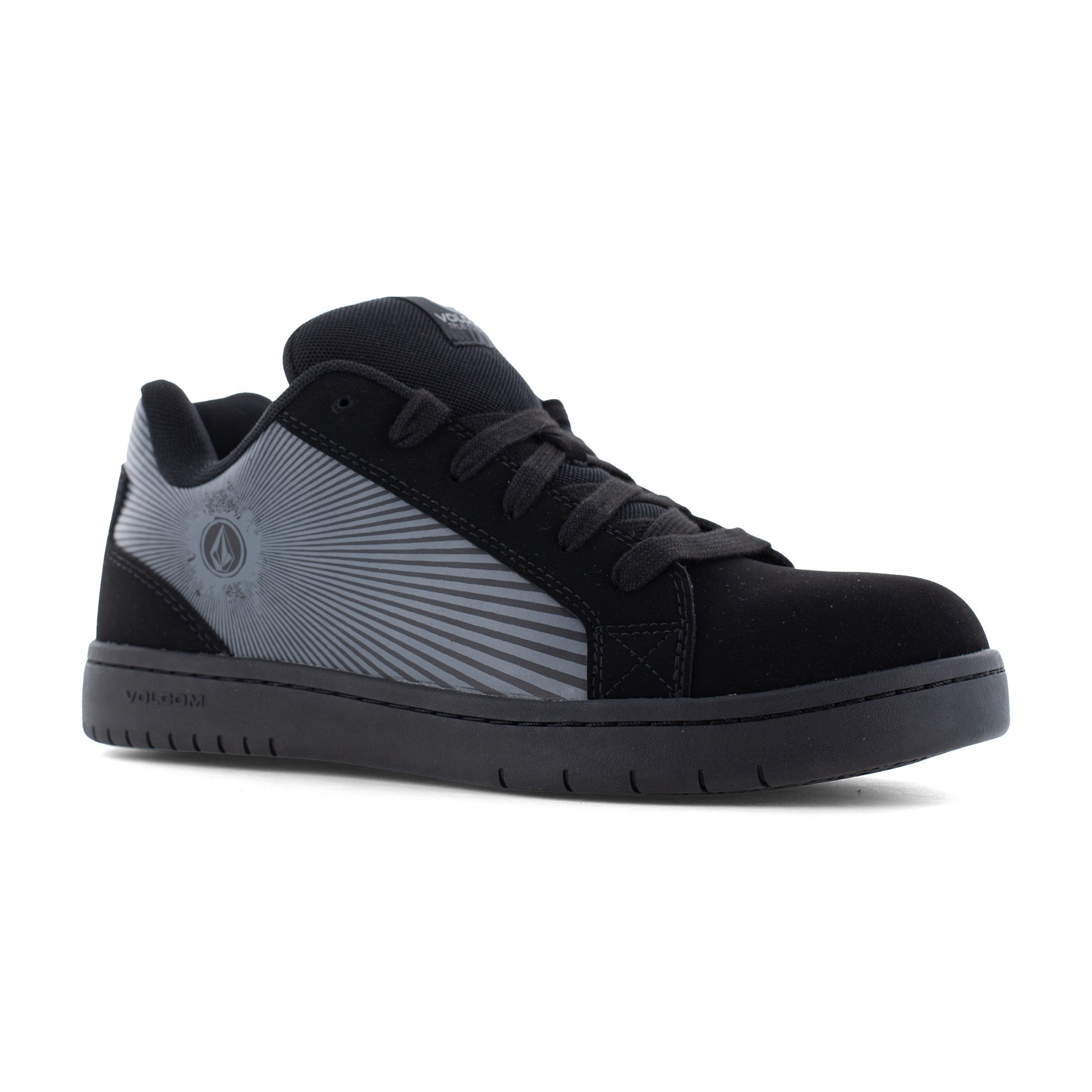Volcom Stone Op Art Men's Comp Toe EH Slip-Reistant Work Shoe - Black / Dark Grey - Angle main