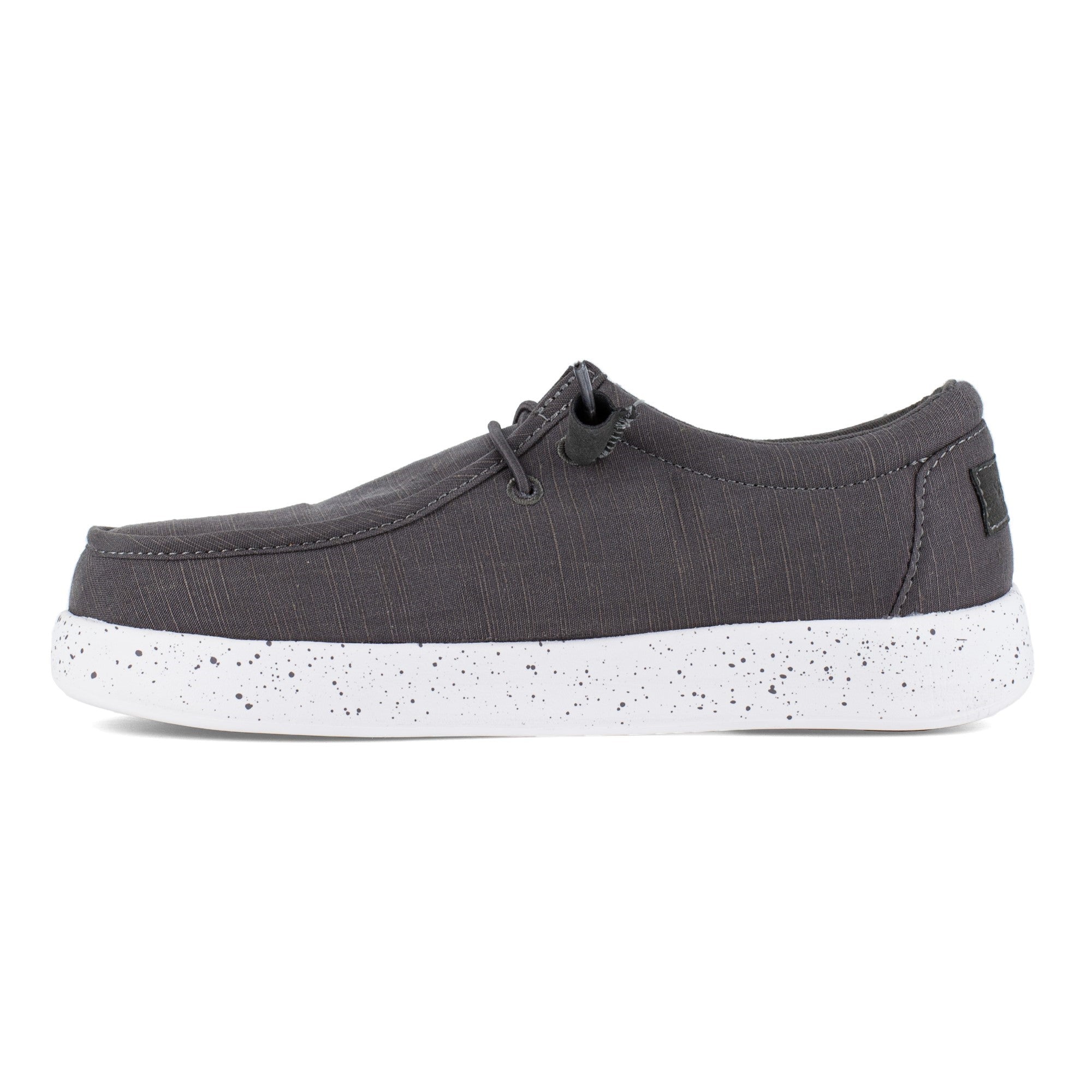 Volcom Chill Women's Safety Shoe - Yo Man Style - Roomy Comp Toe - EH - Metal Free - SR - Dark Grey - Left side
