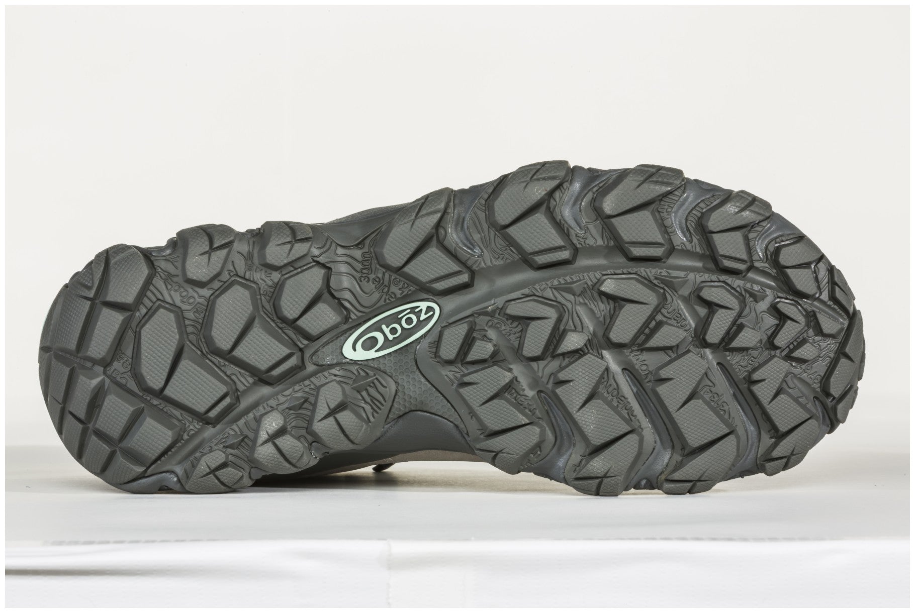 Oboz Bridger Mid Women's Waterproof Hiking Boot - Frost Gray Bottom