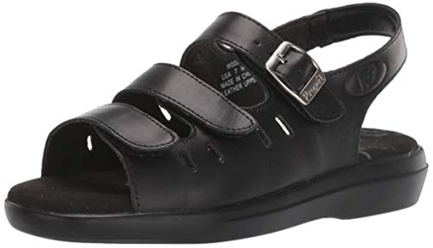 Propet Breeze - Women's Supportive Sling-Back Sandals - Black