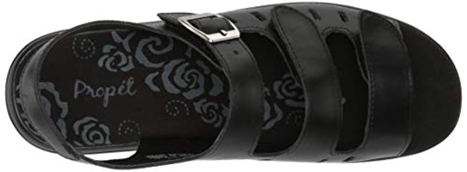 Propet Breeze - Women's Supportive Sling-Back Sandals - Black