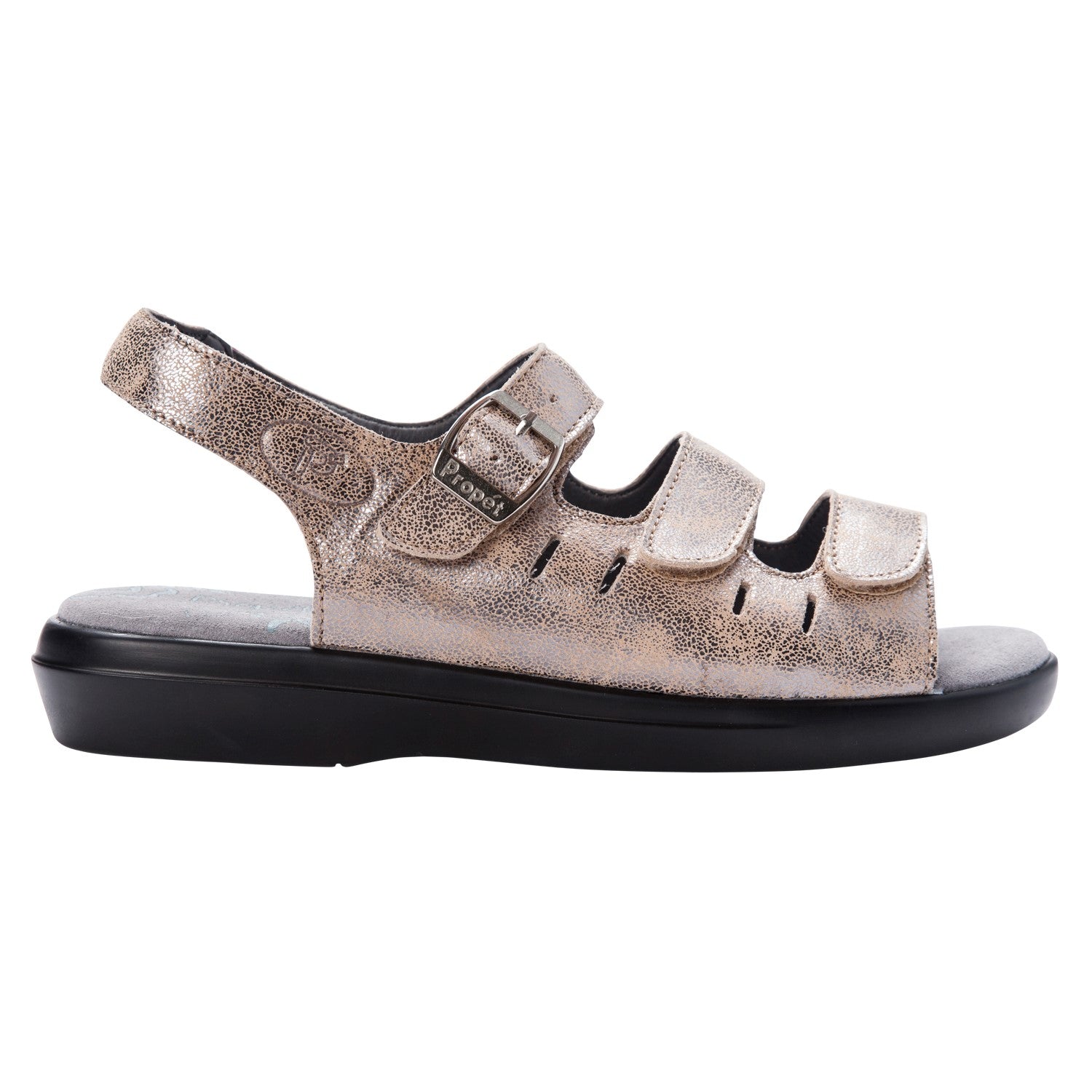 Propet Breeze Womens Sandals - Pearl Pewter - out-step view
