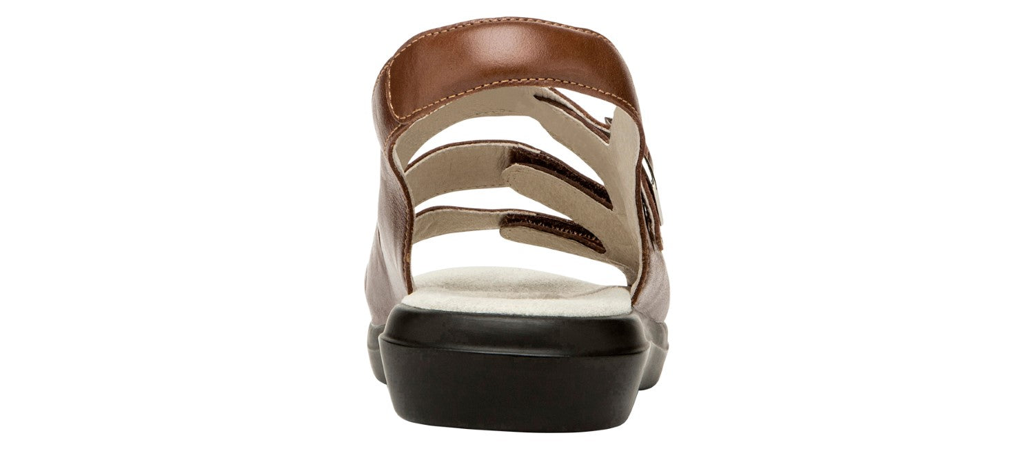 Propet Breeze Womens Sandals - Teak Brown - back view