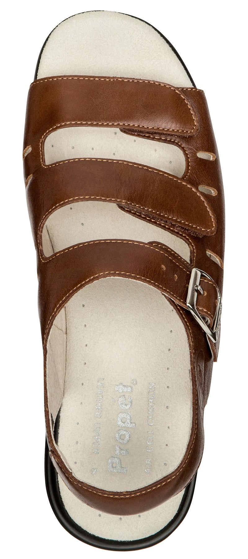 Propet Breeze Womens Sandals - Teak Brown - top view