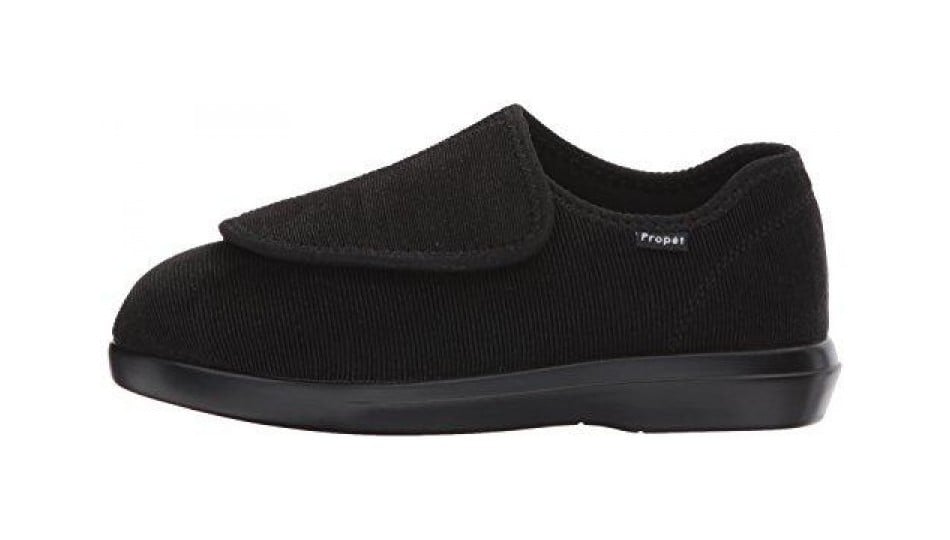 Propet Cush 'N Foot - Women's Orthopedic Stretchable A5500 Diabetic Shoes - Corduroy-Black